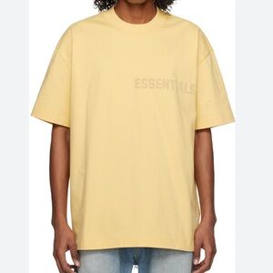 Fear of God Essentials Yellow Logo Tee